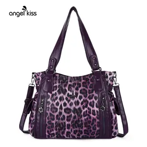Angel Kiss Handbags for Womens Top-Handle Hobo Purse Roomy Casual Shoulder Bags PU Tote Satchel Purse for Women