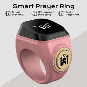 Smart Prayer Bead Counter Ring for Muslims, Waterproof Durability Digital Prayer Aid Praying Ring with APP Tracking & Vibration Reminder, Islamic Jewelry