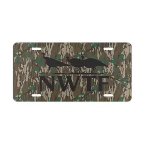 Custom Camo Vanity Plate – NWTF Logo, Turkey Hunter License Plate