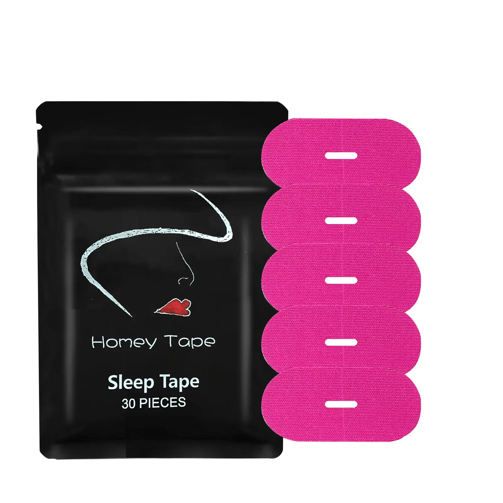 Mouth Tape with Breath Hole for Better Sleep Pink Gentle Adhesion 30 Pcs Healthcare Strong Adhesive Soft Sleep Strip Aid Natural mouth tape Hypoallergenic Comfort Tape for Skin Snoring Relief Sticker Anti Snoring Set Sleeping Aid Tool