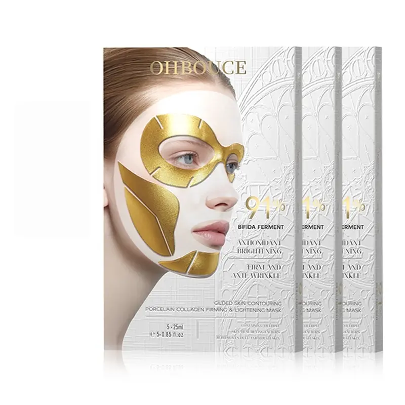 Golden Skin Contouring Porcelain Collagen Firming & Brightening Mask 25ml/sheet,5sheet *3 boxes