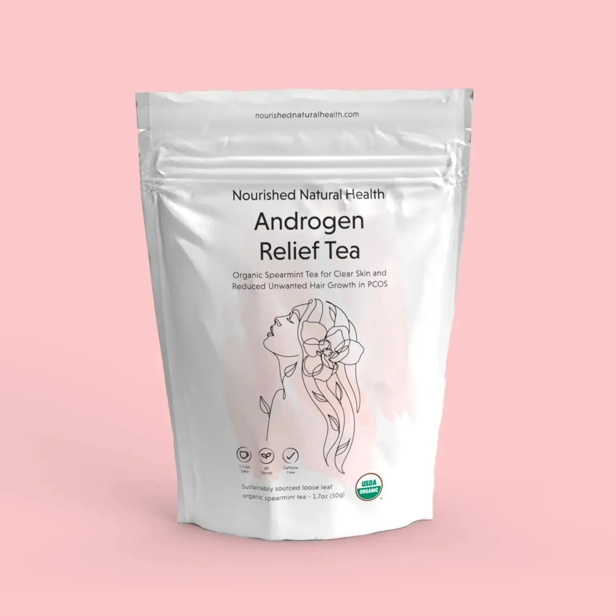 Nourished Androgen Relief Tea - 100% Certified Organic Spearmint Tea