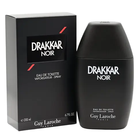 Guy Laroche Drakkar Noir Men's Cologne, 6.7 fl oz Masculine EDT-EDP Spray, Aromatic Citrusy Fougère Perfume, Citrus-Woody-Spicy Scent with Lemon, Peppermint, Rosemary, Amber, Cedarwood, Herbal, Jasmine, Lavender, Musk Notes, Daily Wear, New in Box