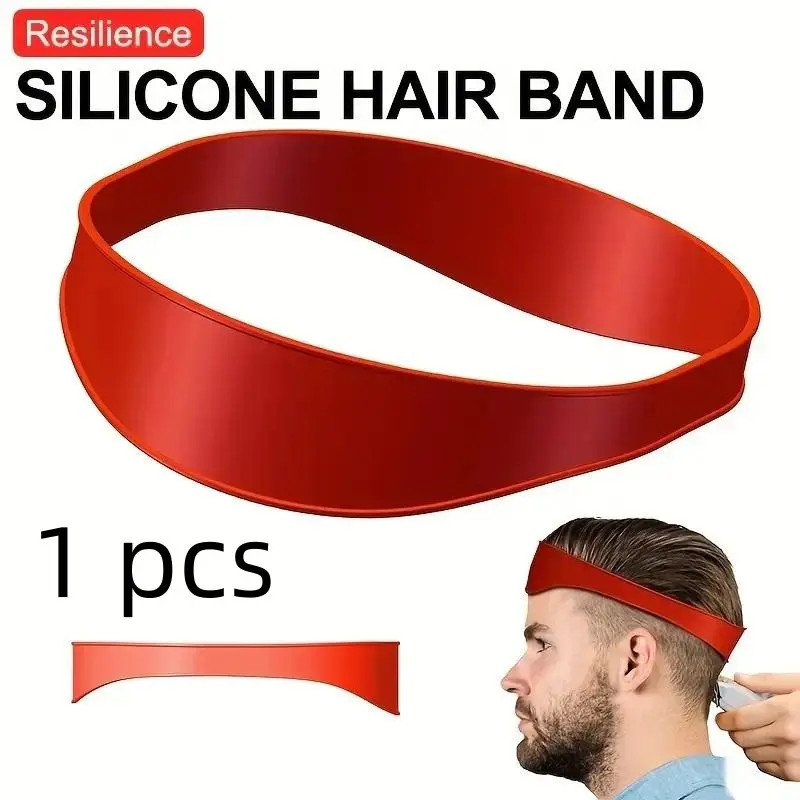 Men's Silicone Hairdressing Band, Flexible Curved Guide, Suitable for DIY Home and Travel Use, DIY Haircut, Soft Handle Styling Tool, Portable Styling Tool, Hair Tools