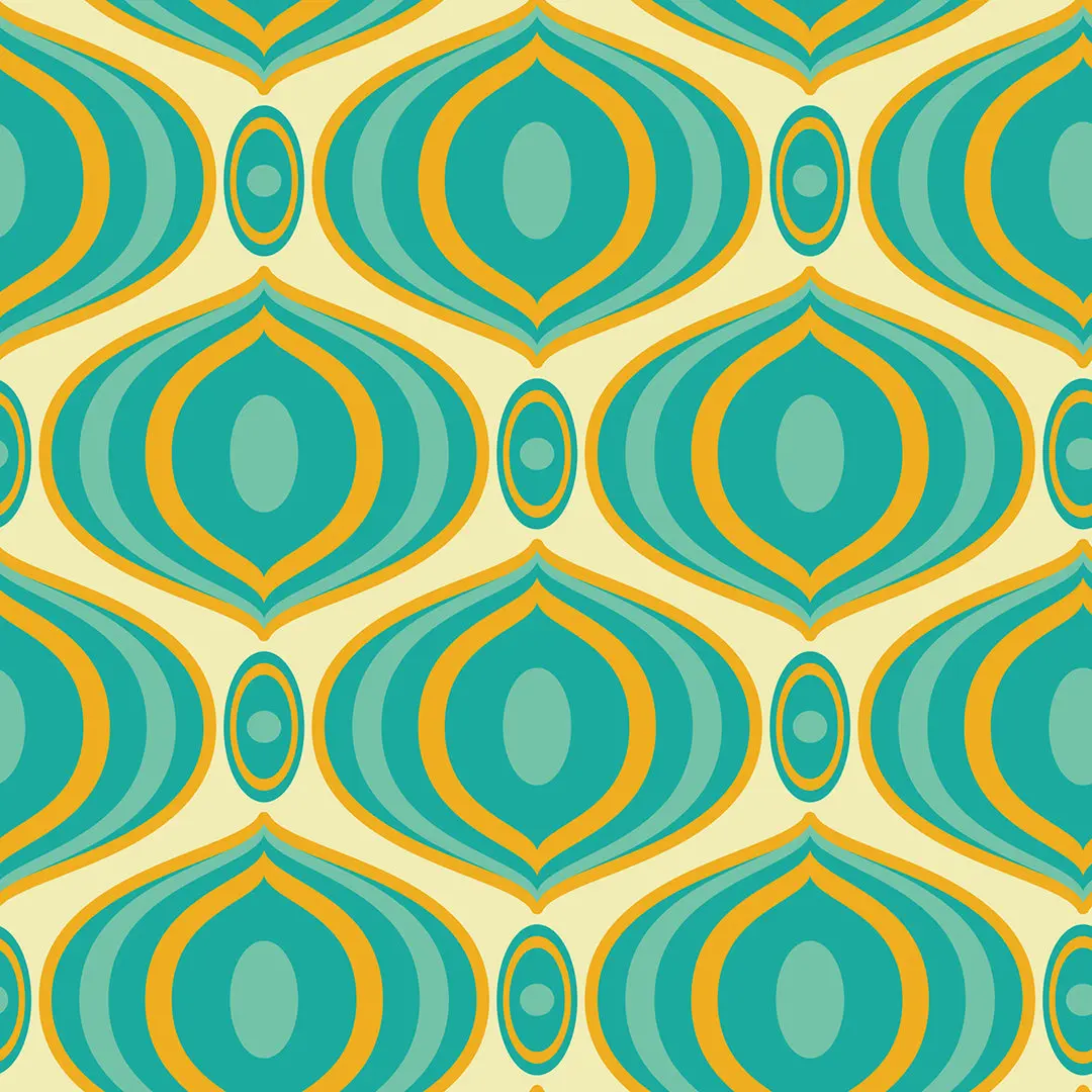 Retro Geo – 100% Quilting Cotton Fabric by the Yard