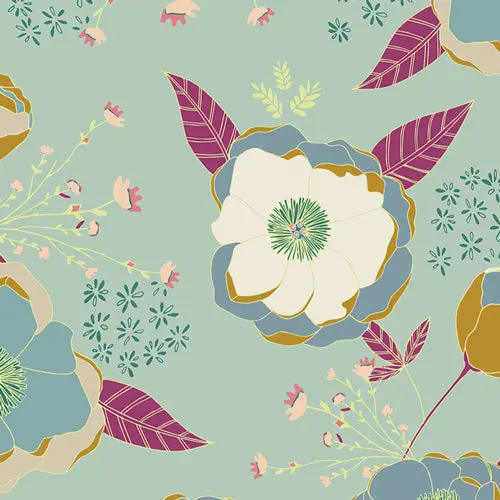 Art Gallery Fabrics Garden Dreamer - Sprinkled Peonies Serene