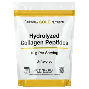 California Gold Nutrition Hydrolyzed Collagen Peptides, Type I & III, Unflavored, 7.05 oz (200 g)
