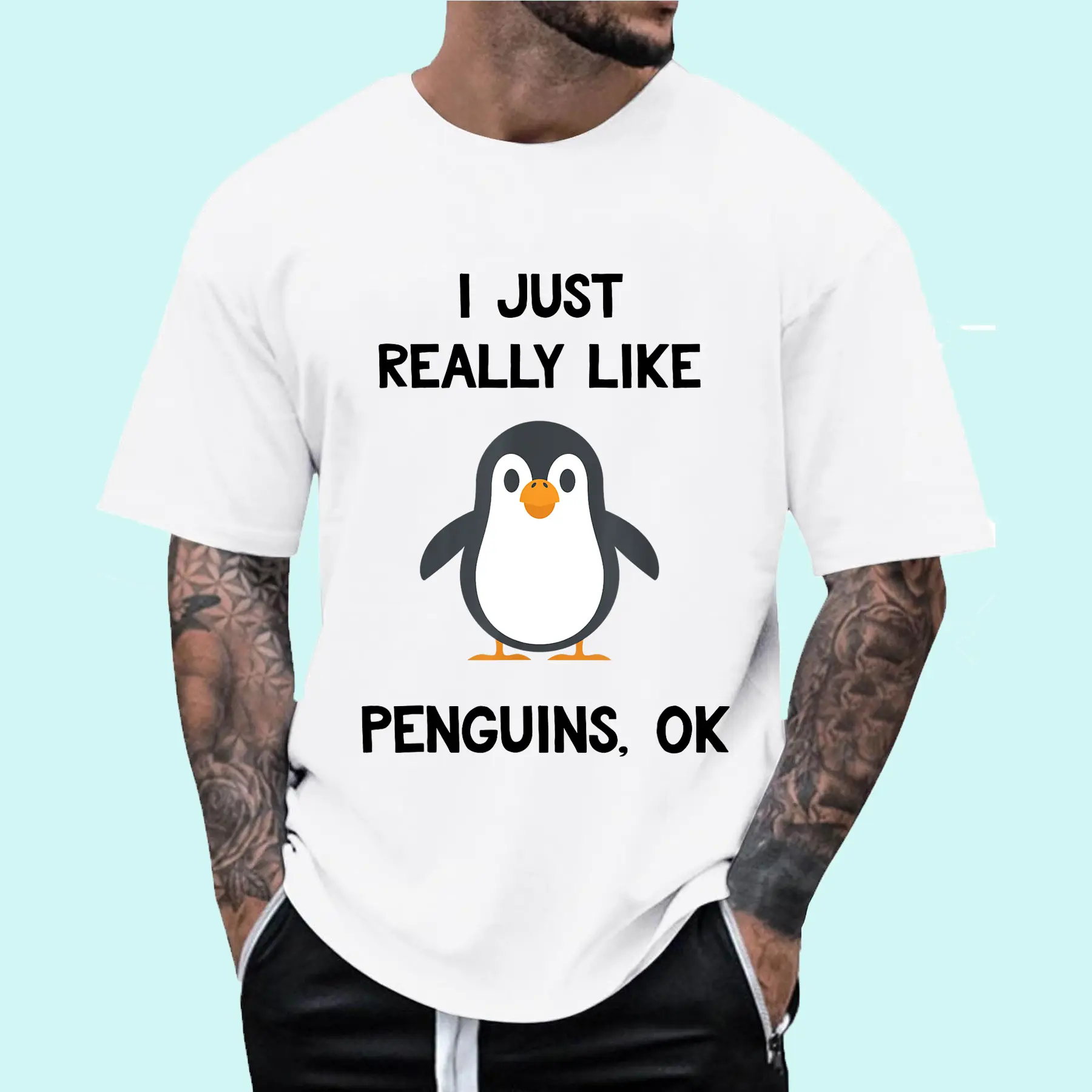 Funny Penguin Quote I Just Really Like Penguins OK Penguins T-Shirt