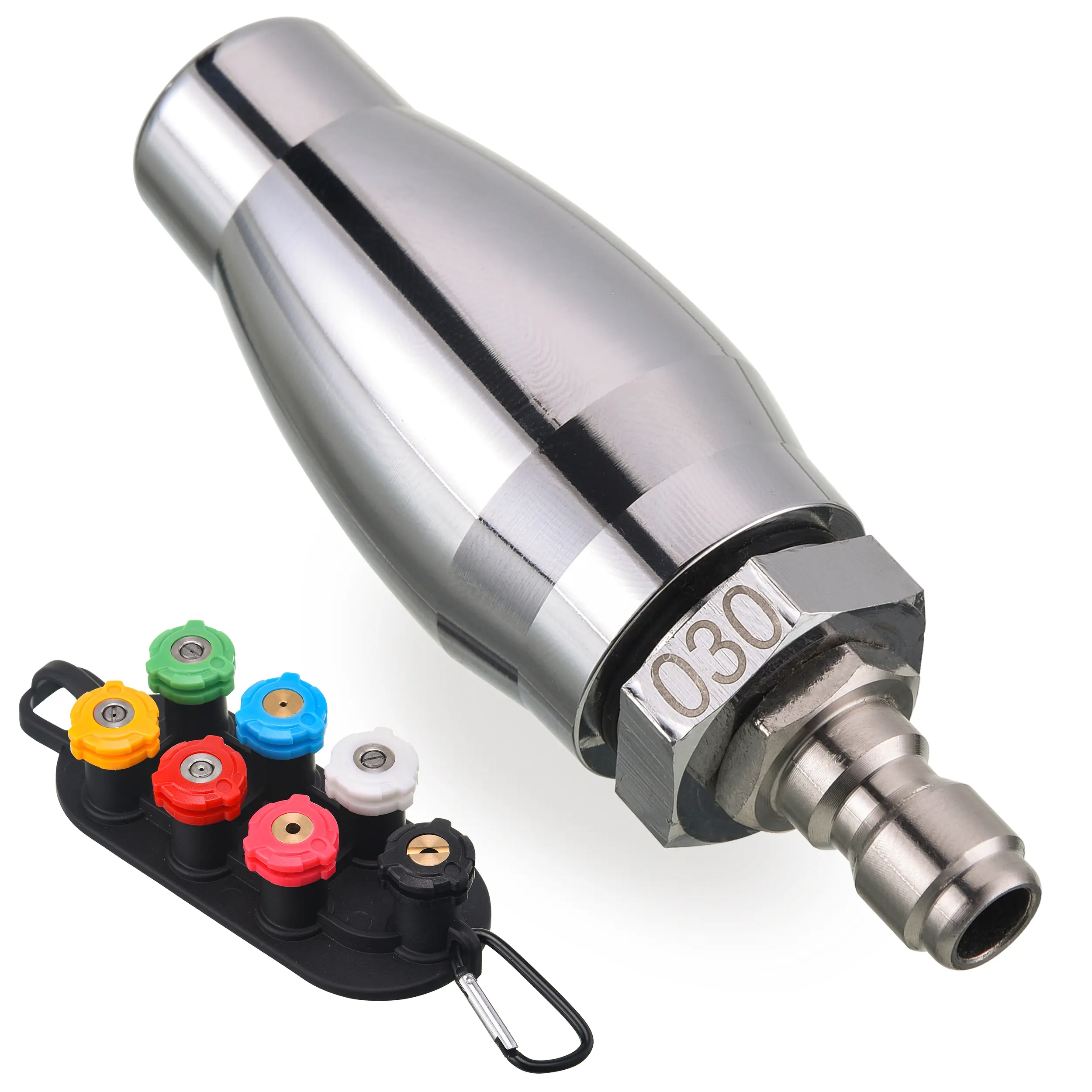 3600 PSI Pressure Washer Rotating Turbo Attachment with 1/4'' Quick Connect Spray Nozzle, 7 Spray Nozzle Tips and Holder, Hose Connectors Quick Connect, Water Hose Sprayer Nozzle【DealsForYouDays】, Multi Function Nozzle, Car Rims