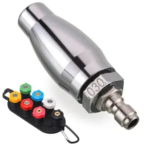 Turbo Nozzle for Pressure Washer, Rotating Pressure Washer Nozzle with 1/4'' Quick Connect, 7 Nozzle Tips with Nozzle Holder, 3600 PSI