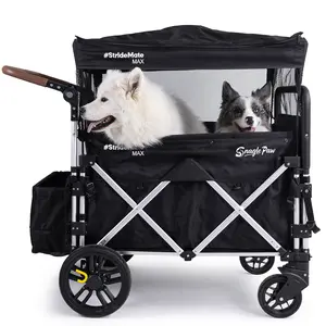 Snagle Paw StrideMate MAX Heavy-Duty Large Dog Stroller Wagon for Senior Injured & Disabled Pets Fits 2 Dogs Outdoor Adventures Recovery