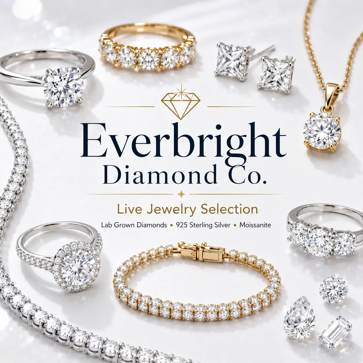 Everbright Diamond Co. Live Jewelry Selection