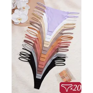 20Pcs Women SeamlessThong Set G-String Sexy Low-Waist Thongs Bikini Panties Soft and Comfortable 2025 Sexiness
