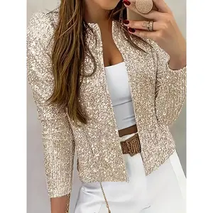 Fortune-Attracting Premium Selection Women's Sequin Jacket
