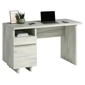 Porto Palma Desk - Modern Home Office Furniture with Spacious Top & Two Drawers - Contemporary White Finish - Quick Assembly