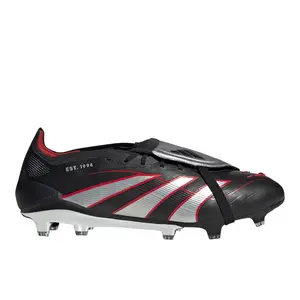 adidas Mens Predator Obsidian Strike Fold-Over Tongue Firm Ground Soccer Cleats  - Black
