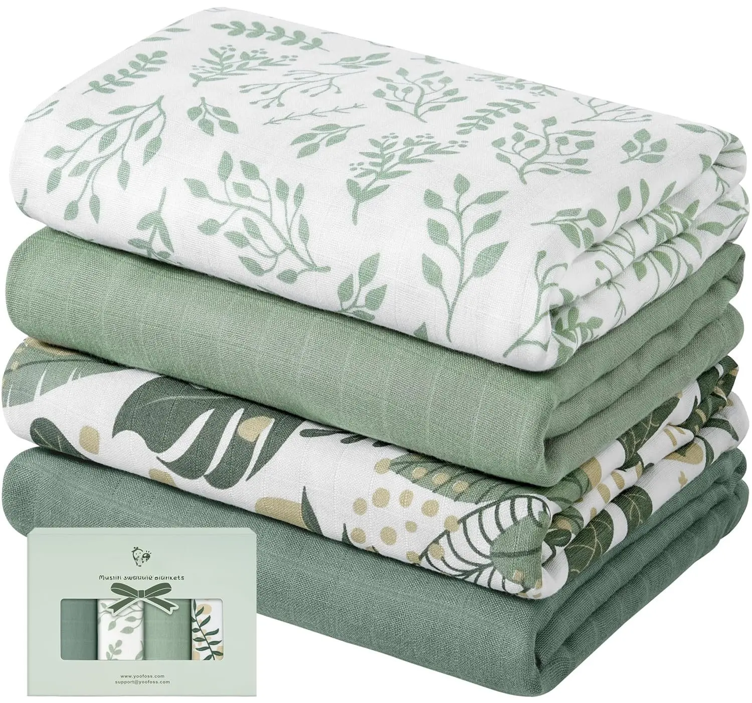 Muslin Swaddle Blankets,  Blankets,  x  Inches Receiving Blanket for  Boys and Girls,  Essentials for  Soft Breathable