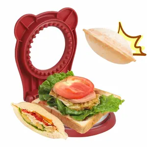 Sandwich Cutter and Sealer Stainless Steel Uncrustable Maker with Crimper for Peanut Butter Jelly Pancake Crustless Bread Sealer for Lunchboxes Kid-Friendly Safe Design