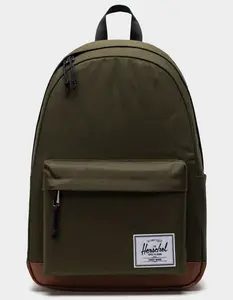 HERSCHEL SUPPLY CO. Mens Classic XL Leather Backpack, Olive HERSCHEL SUPPLY CO. Mens Classic XL Leather Backpack, Olive