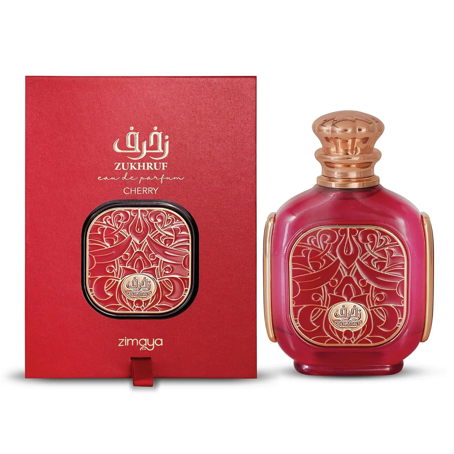 Zimaya Zukhruf Cherry for Women Eau de Parfum Spray, 3.4 Ounce Perfume – A Floral Sweet Woody Fragrance