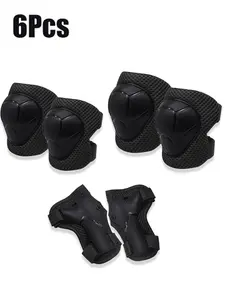 Knee Pads Elbow Pads Set (6pcs/set), 6 in 1 Protective Gear Safety Set with Wrist Guard for Skating Cycling Scooter Bike Sports, Protective Gears for Boys & Girls