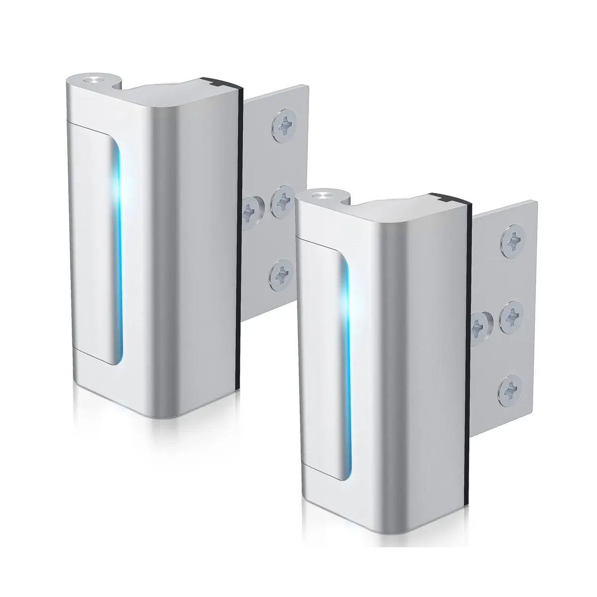 2 Pack Aluminium Alloy U Door Reinforcement Locks 3 Inch Security Door Locks for Added Safety and inward swinging door, Enhance Home Security