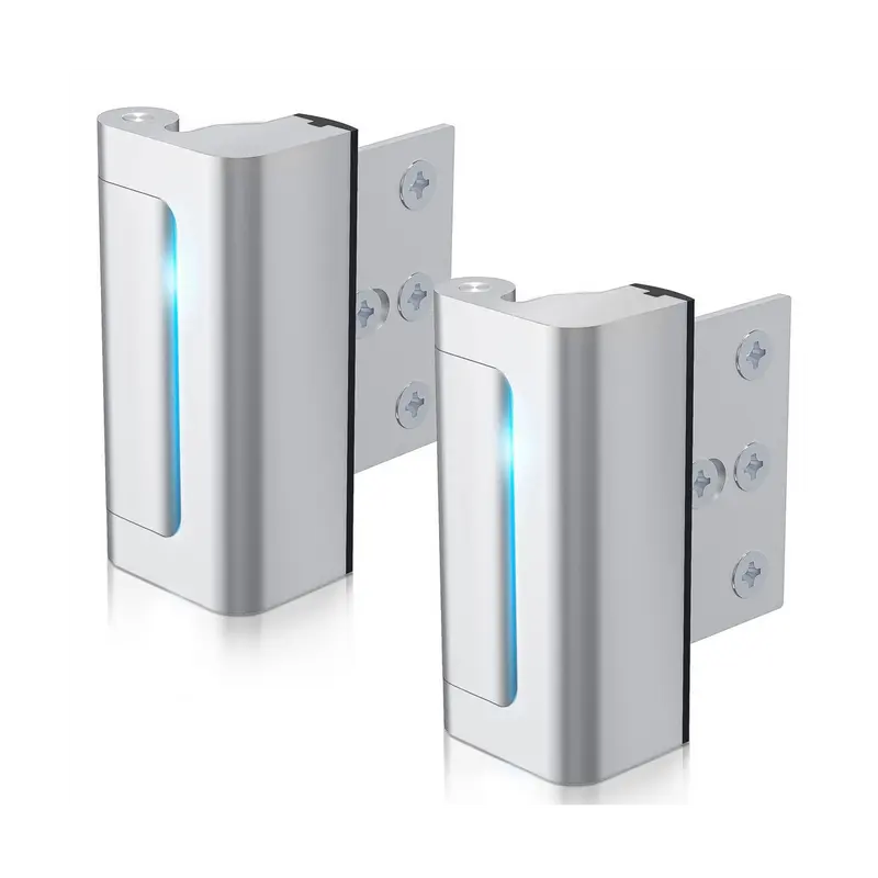 2 Pack Aluminium Alloy U Door Reinforcement Locks 3 Inch Security Door Locks for Added Safety and inward swinging door, Enhance Home Security