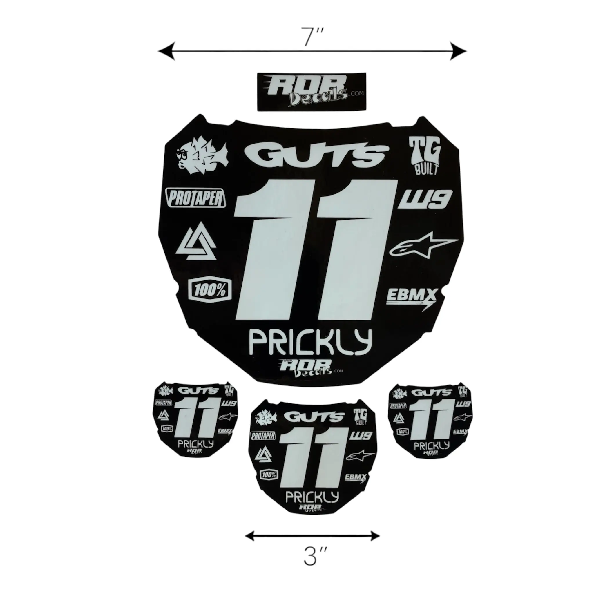 ODI Plate Decal — 11 Logo — White