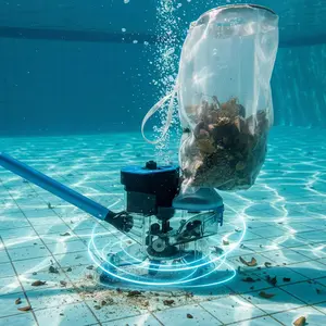 OMNIRA Cordless Pool Vacuum Cleaner, 24 GPM Powerful Suction Handheld Pool Cleaner with 75-Min Runtime, 20L Total Capacity (Two 10L Filter Bags) for Inground & Above Ground Pools, Hot Tubs