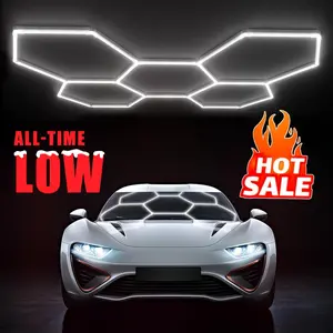 HYPERLITE 2025 New DIY Plug-in Hexagonal Ceiling Light, Honeycomb Ceiling Light, Ultra Bright , Hexagonal Garage Light suitable for garages, supermarkets, shopping malls, car shows, basements, ideal for Led Backlit Led Lighting，Jumpstart newyear