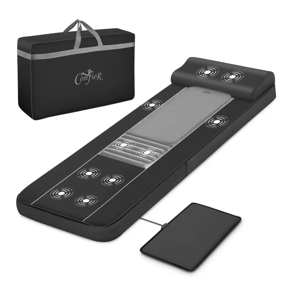 COMFIER Plush Full Body Heated Massage Pad - Adjustable Relaxing Therapy Device, Body Care Machine, Ideal Gift for Mothers (Model 3603A)