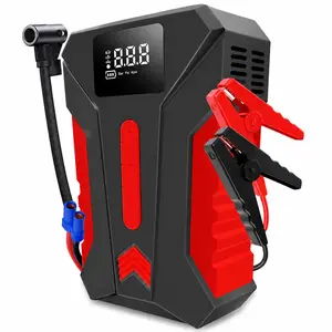 1500A Peak Car Jump Starter Vehicle Accessories - 250PSI Tire Inflator, 12V Portable Auto Battery Booster, LED Emergency Light, USB Port