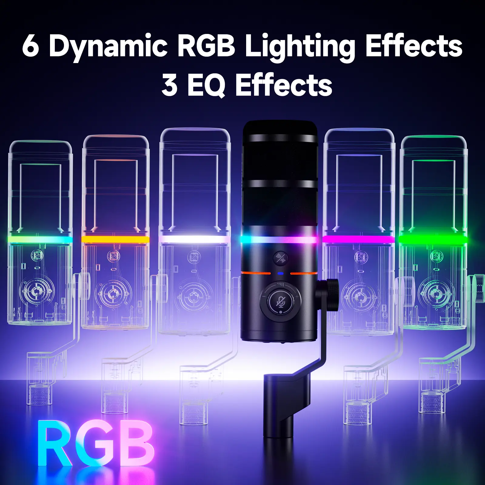 COMICA EJoy D10 PRO RGB Dynamic Wireless Gaming Microphone | XLR