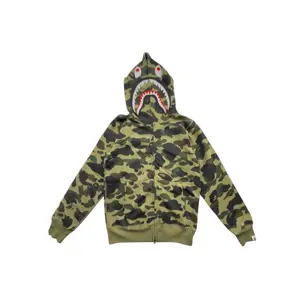 BAPE Men's 1st Camo Shark Full Zip Hoodie (FW23) Green, from StockX