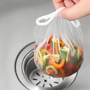 100PCS Disposable Sink Strainer Bags, Kitchen Sink Drain Filter Mesh, Food Catcher Net for Kitchen Sink, Universal Fit