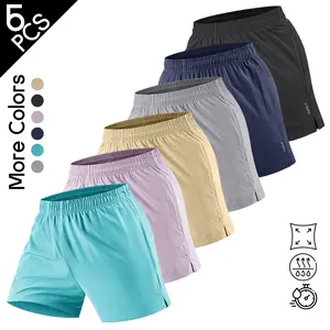 6-Pack Women's Ice Silk Sport Shorts - Ultra Lightweight & Fast Drying Performance Shorts, Summer Cool Breathable Activewear for Running, Yoga & Daily Casual