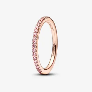 Pandora Timeless Sparkling Pink Band Ring Variant 3