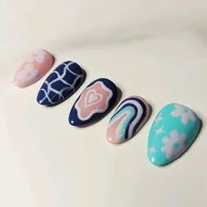 Custom Press-on Nails in Short Almond