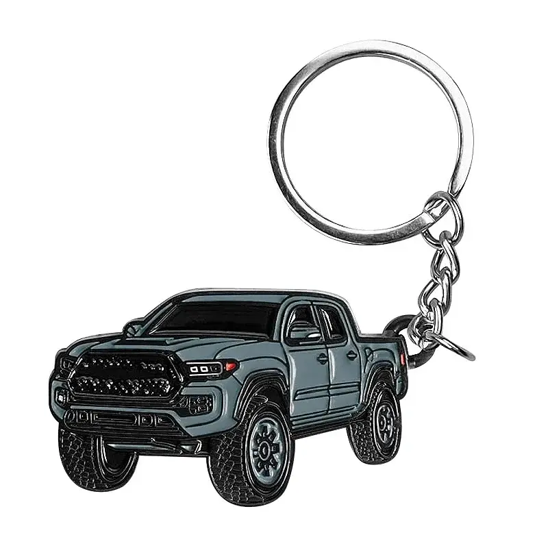 Zinc Alloy Uncoated Car Model Pendant Keychain for Tacoma Style Metal Keychain for Toyota Tacoma Durable Decor Accessories