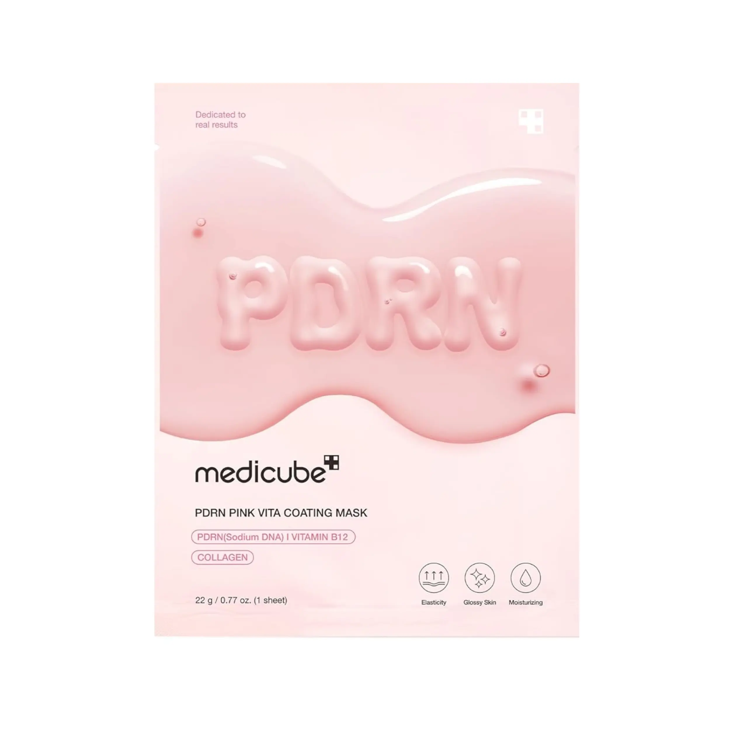 [Official Medicube Partner] Salmon DNA PDRN Pink Vita Coating Sheet Mask (1ea/5ea/10ea) - Korean sheet mask for glass skin - Luxurious Home care Mask for Hydration, Firming, and Balanced Skin, Korean Skin Care (22g/0.77oz x 10ea)