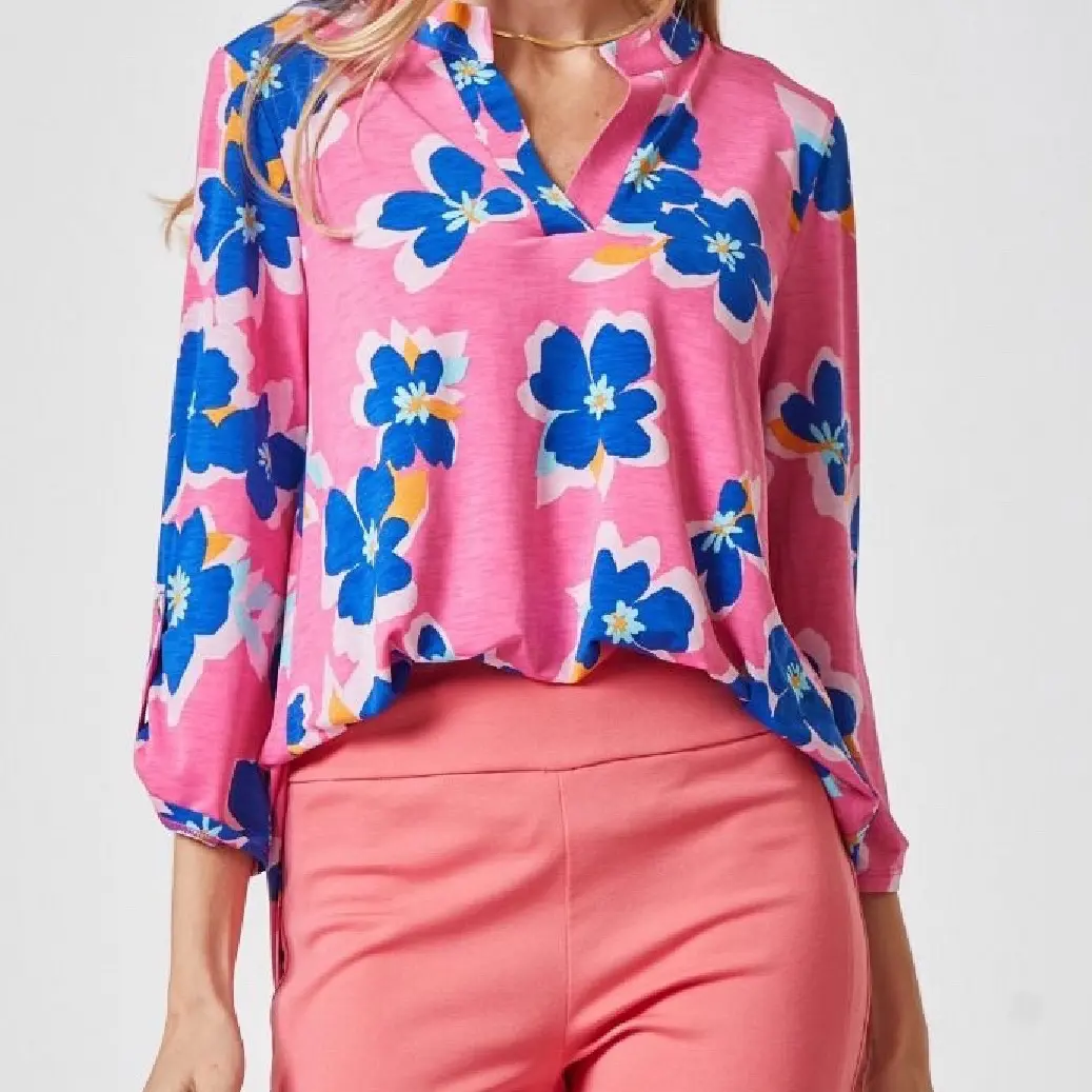 Dear Scarlett Lizzy Too 3/4” sleeve Pink C0014
