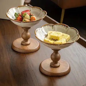 Handmade Ceramic Dessert Plate, Flower Shape 6 Inch Ceramic Fruit Bowl, Salad Dish, Serving Bowl, Jewelry Tray, Key Holder, Modern Ceramic Plates