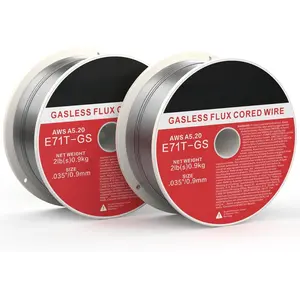2-Pack 0.035" Gasless Flux Core MIG Wire, 2lb Each, E71T-GS,  for Welding Galvanized, Stainless & Mild Steel Projects