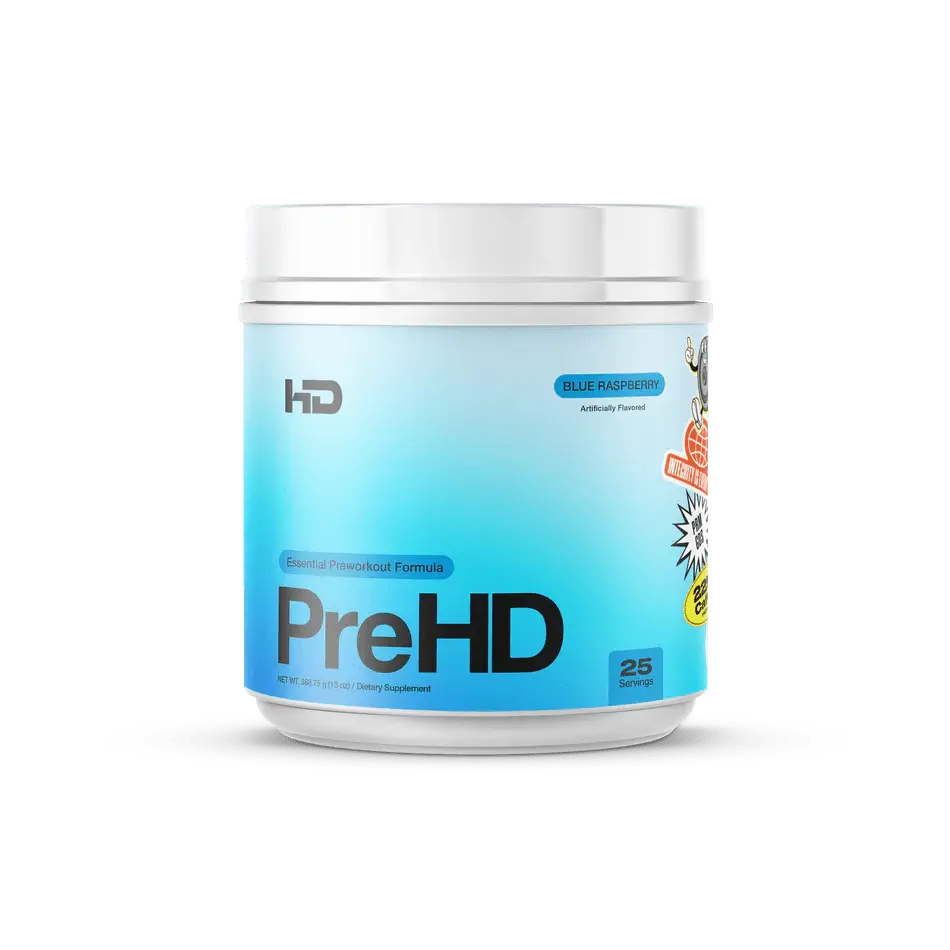 HD Muscle Essential Pre HD Pre Workout -  25 Servings, Research-backed Ingredients, No Fillers, Elevated Energy, Clean Performance