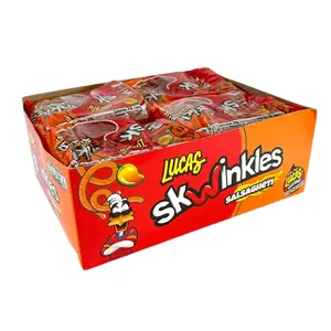 SKWINKLES SALSAGHETI MANGO - Mango  Flavored Hot Candy Strips And Tamarind Flavored Sauce / 12 Pieces /