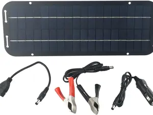 60W 12V Solar Battery Charging & Maintenance Kit — Solar Panel Set for RVs, Cars, Travel Trailers, Vans, and Boats
