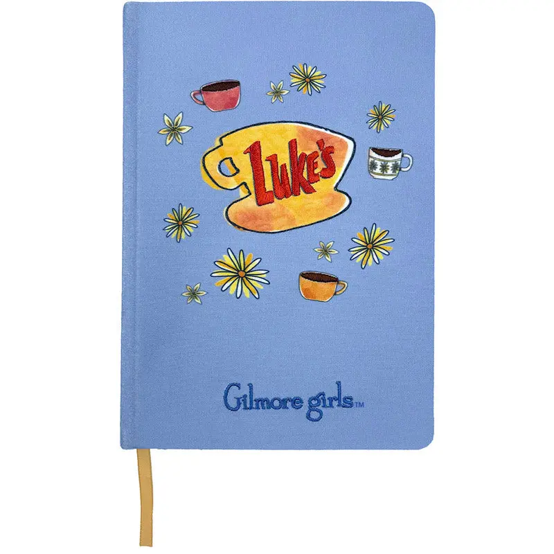 Gilmore Girls Design Embroidered Journal, Cloth-Covered Office Notebook with 192 Ruled Pages, Gift for Gilmore Girls Fans