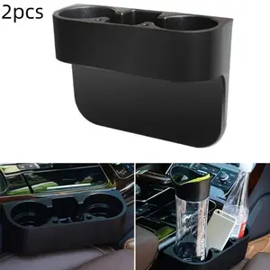 2pcs Car Cup Holder Organizer, Universal Multi-Functional Seat Gap Storage, Abs Material, Non-Slip Car Accessories for Phones, Drinks, Snacks, Multifunctional car organizer, car storage organizers