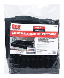 Oatey 4825980 16 x 40 x 60 in. Rectangular Adjustable Bath Tub Protector, Black