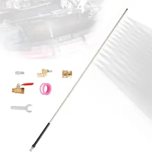 Radiator Cleaning Wand: 40in Radiator Genie Water Air Dual Purpose Connector  Washer Flush and Cleaner Tool Max 5000PSI for Household , , SUV, RV